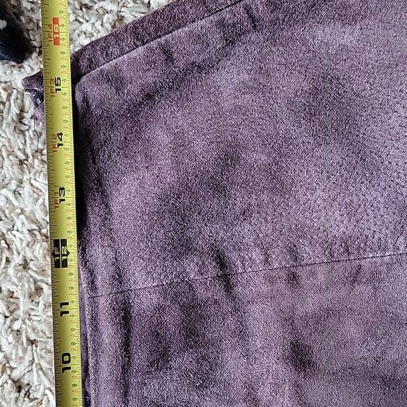 Daisy Fuentes Moda Suede Leather Skirt - Picture 7 of 9
